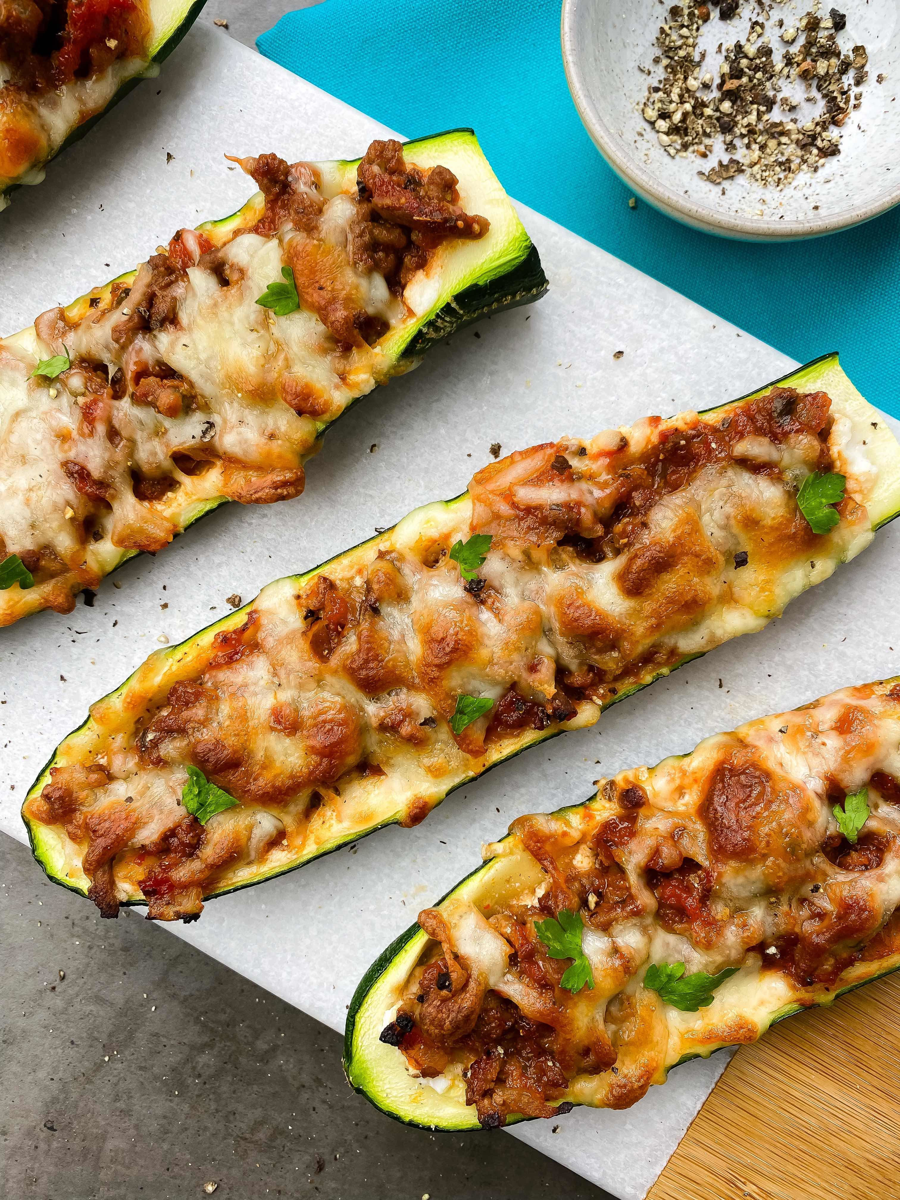 Stuffed Zucchini Lasagna Boats Recipe | Pure Fitness